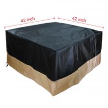 Stanbroil Square Fire Pit /Table Cover, Black, 42-Inch