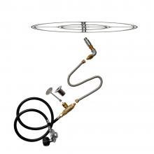 Stanbroil LP Propane Gas Fire Pit Stainless Steel Burner Ring Installation Kit, 18-inch