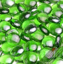 Stanbroil 10-Pound 1/2 Inch Fire Glass Drops for Fireplace Fire Pit, Emerald Green Luster