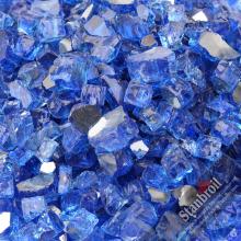 Stanbroil 10-pound 1/2 inch Fire Glass for Fireplace Fire Pit, Cobalt Blue Reflective