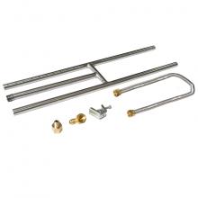 Stanbroil Rectangular Stainless Steel H-Burner for NG Fireplace, 24x6 Inches