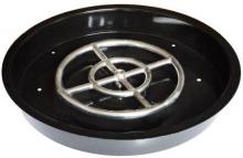 Stanbroil Porcelain Steel Round Drop-In Fire Pit Burner Ring Pan, 19-Inch