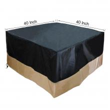 Stanbroil Square Fire Pit /Table Cover, Black, 40-Inch