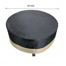 Stanbroil Full Coverage Round Fire Pit Cover/Table, Black, 50-Inch