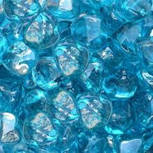 Stanbroil 10-pound 1/2 inch Fire Glass Diamonds for Fireplace Fire Pit, Caribbean Blue Luster