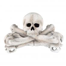 Stanbroil Fire Pits Imitated Human Skull and Bones for Indoors Outdoors Campfire, Fireplace, Halloween Party Decor, White - Patent Pending