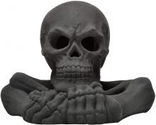 Stanbroil Fireproof Imitated Human Skull with Bones and Hands Gas Log for Indoor or Outdoor, Fireplaces, Fire Pits, Halloween Decor, 1-Pack - Patent Pending