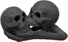 Stanbroil A Pair of Imitated Black Human Skull and Bones Gas Log for Indoor or Outdoor, Fireplaces, Fire Pits, Halloween Decor, 1 Pack - Patent Pending