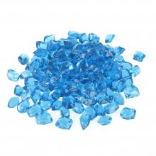 Stanbroil 10-Pound Fire Glass - 1/2 inch Polygon Fire Glass for Fireplace Fire Pit and Landscaping, Aqua Blue