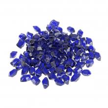 Stanbroil 10-Pound Fire Glass - 1/2 inch Polygon Fire Glass for Fireplace Fire Pit and Landscaping, Cobalt Blue