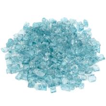 Stanbroil 10-Pound Fire Glass - 1/2 inch Tempered Fire Glass for Fireplace Fire Pit, Aqua Blue