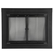 Stanbroil Fireplace Glass Bi-fold Style Door, Black Finish, Small, Decorative Fireplace Screen Door for Fireplace Accessories