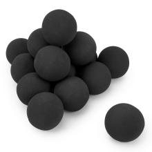 Stanbroil Ceramic Fire Balls - 3” Round Fire Stones for Fire Pit Fire Bowl and Fireplace - Set of 15, Black