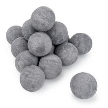 Stanbroil Ceramic Fire Balls - 3” Round Fire Stones for Fire Pit Fire Bowl and Fireplace - Set of 15, Gray