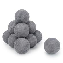 Stanbroil Ceramic Fire Balls - 4” Round Fire Stones for Fire Pit Fire Bowl and Fireplace - Set of 12, Gray