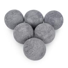 Stanbroil Ceramic Fire Balls - 5” Round Fire Stones for Fire Pit Fire Bowl and Fireplace - Set of 6, Gray