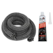 Stanbroil Graphite Impregnated Fiberglass Rope Seal and High Temperature Cement Gasket Kit Replacement for Wood Stoves - 7/8