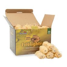 Stanbroil 50 pcs Natural Charcoal Fire Starters Super Fast Lighting Perfect for Barbecue Grills, Smokers,Wood Stove, Campfires and Outdoor Fireplaces