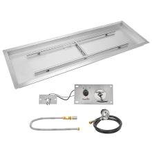 Stanbroil 24 inch Rectangular Drop-In Fire Pit Pan with Spark Ignition Kit Propane Gas Version