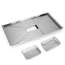 Stanbroil Replacement Grease Tray Set for Dyna Glo, Nexgrill, Kenmore, BHG and Expert Grill, Universal Grill Drip Pan with Catch Pan Holder and 5-Pack Liner, 24”-30”