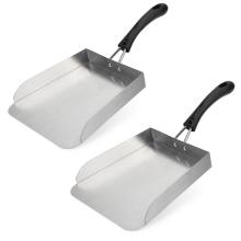 Stanbroil 2 Pack Smash Burger Spatula, Stainless Steel Griddle Food Mover, Large Griddle Scraper Food Shovel - Stir Fry Spatula, Fried Food Scoop, Hibachi Tools