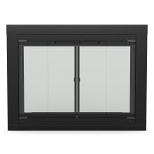 Stanbroil Fireplace Glass Bi-fold Style Door, Black Finish, Large, Decorative Fireplace Screen Door for Fireplace Accessories