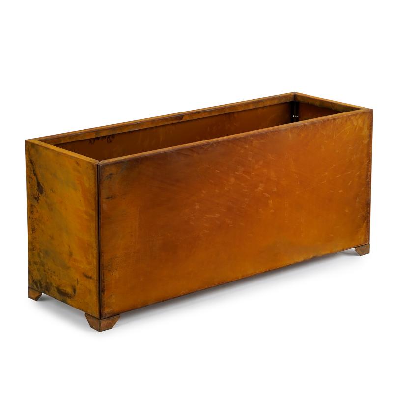 Stanbroil 36 Inch Rectangle Corten Steel Outdoor Planter Trough, Heavy & Naturally Rust Metal Planter Box for Patio, Porch, Garden, Commercial Décor