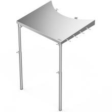 Hygrill Stainless Steel Side Table, Worktop with Adjustable Leg, Heavy Duty Portable Side Shelf for Outdoor