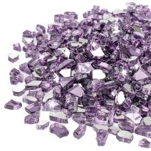 Stanbroil 10-Pound Fire Glass - 1/2 inch Reflective Tempered Fire Glass for Fireplace Fire Pit, Violet Reflective