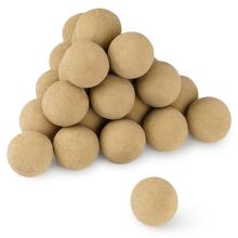 Stanbroil 2 inch Ceramic Fire Balls, Set of 25 Round Fireballs, Modern Accessory for Indoor or Outdoor Fire Pits Fire Bowl and Fireplace, Beige