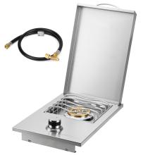 Stanbroil Built-in Stainless Steel Side Burner for Outdoor Kitchen - Natural Gas Only